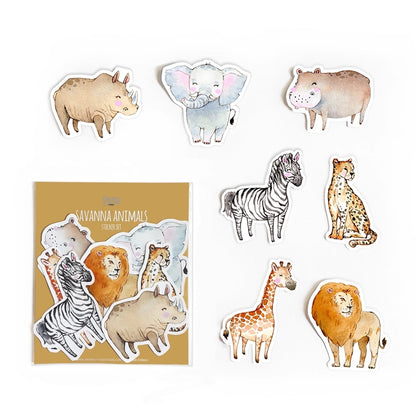 Savanna Animals Sticker Set