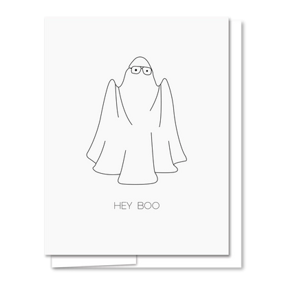 Hey Boo Letterpress Card