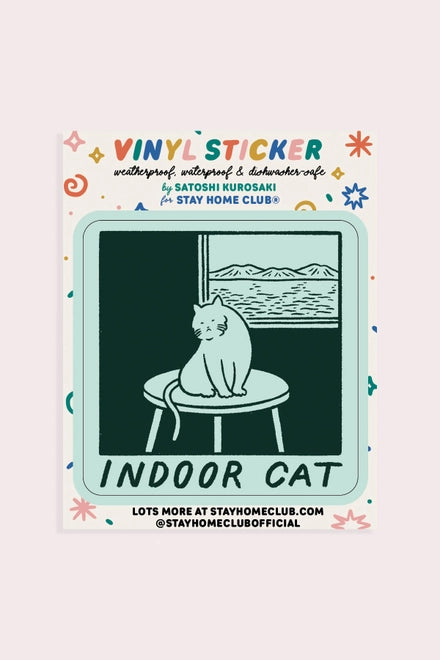 S145 Indoor Cat (Satoshi) Vinyl Sticker