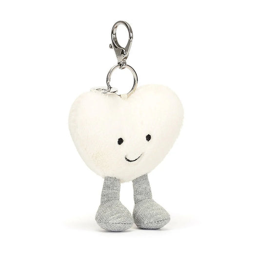 Amuseables Cream Heart Bag Charm