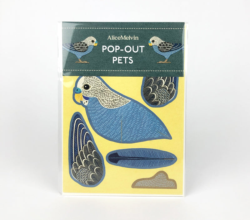 Popout Budgie Card