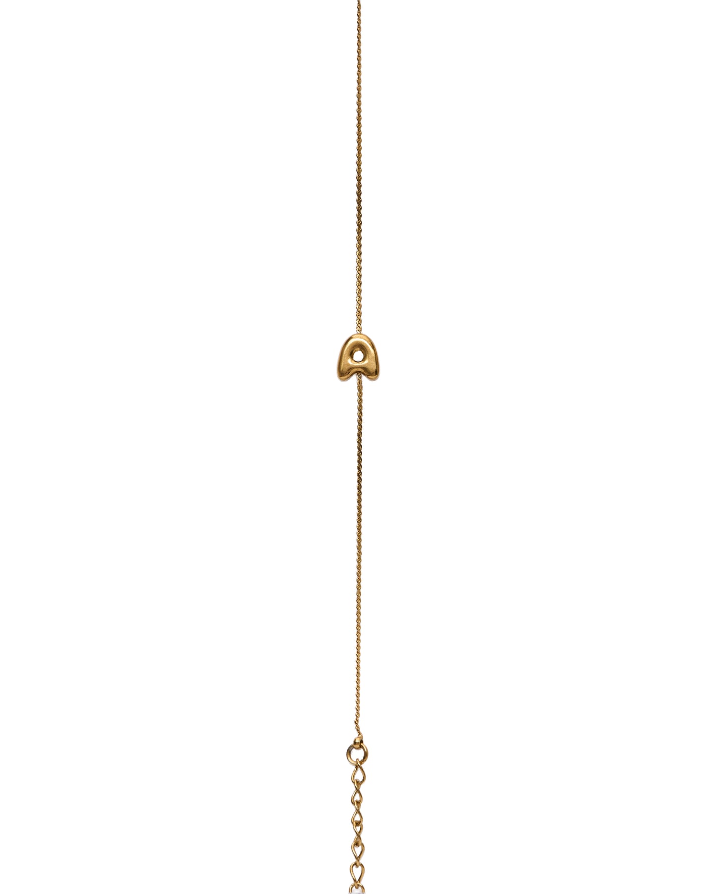 Initial Bracelet Letter A On Gold Chain