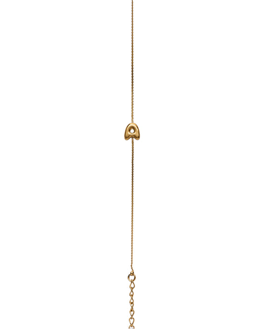 Initial Bracelet Letter A On Gold Chain