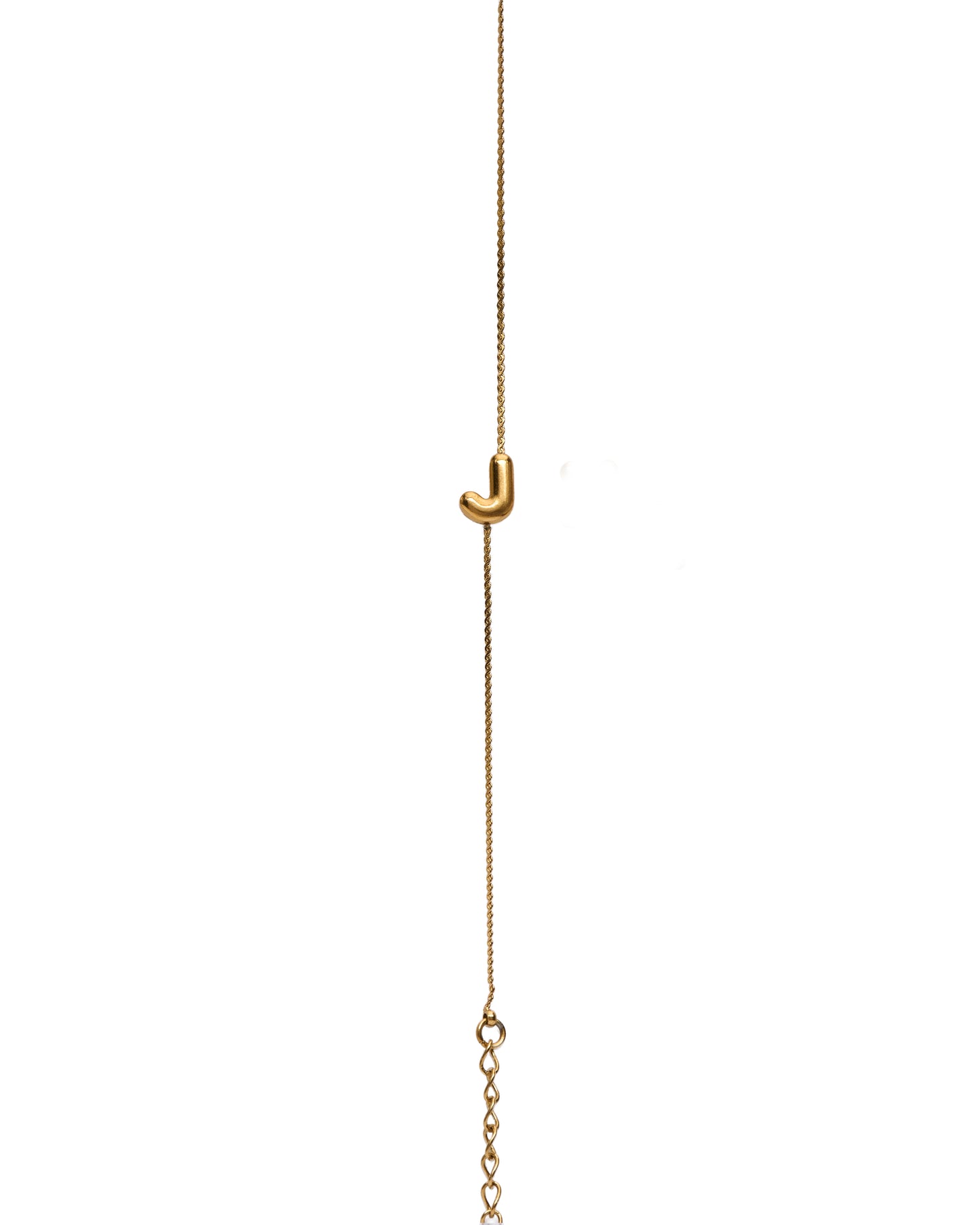 Initial Bracelet Letter J On Gold Chain