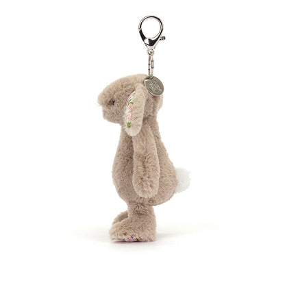 Beige Bunny Bag Charm (Floral Ears)