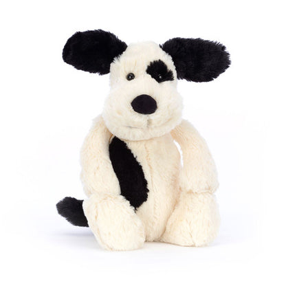 Bashful Black & Cream Puppy Original Plush Toy