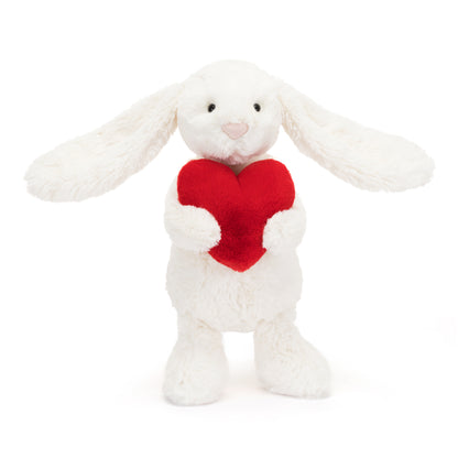 Bashful Red Love Heart Bunny Plush Toy