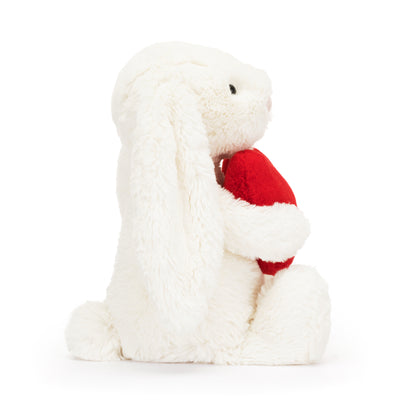 Bashful Red Love Heart Bunny Plush Toy