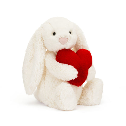 Bashful Red Love Heart Bunny Original Plush Toy