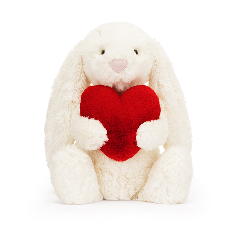 Bashful Red Love Heart Bunny Original Plush Toy