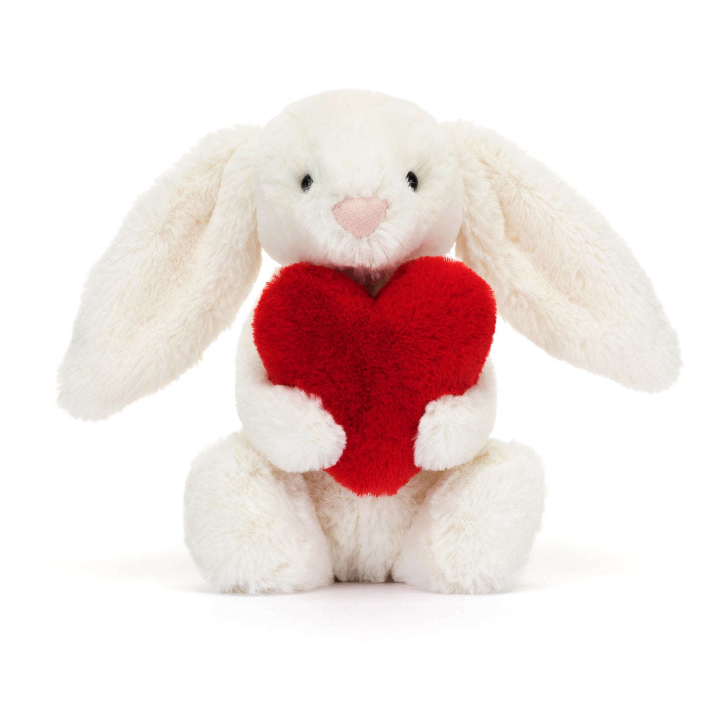 Bashful Red Love Heart Bunny Plush Toy