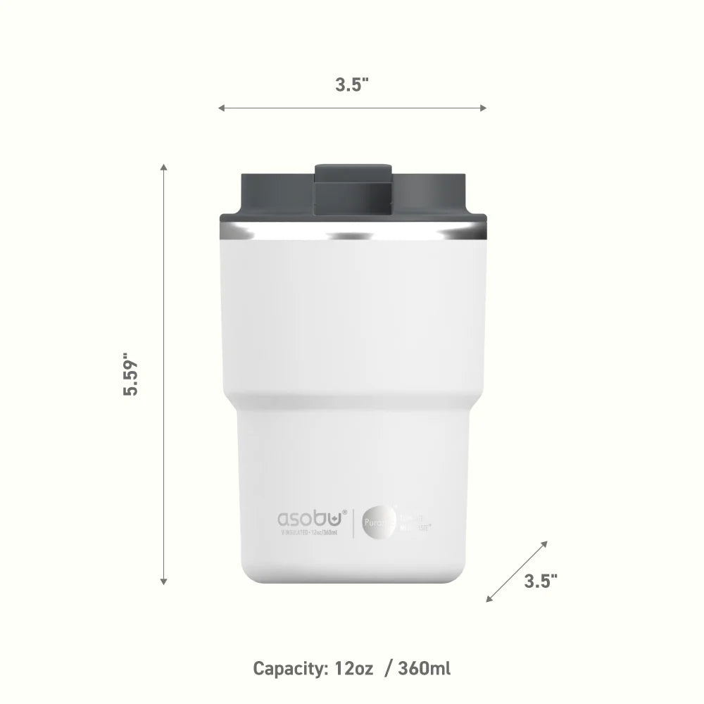 Coffee Express Pastel Blue Short Travel Mug