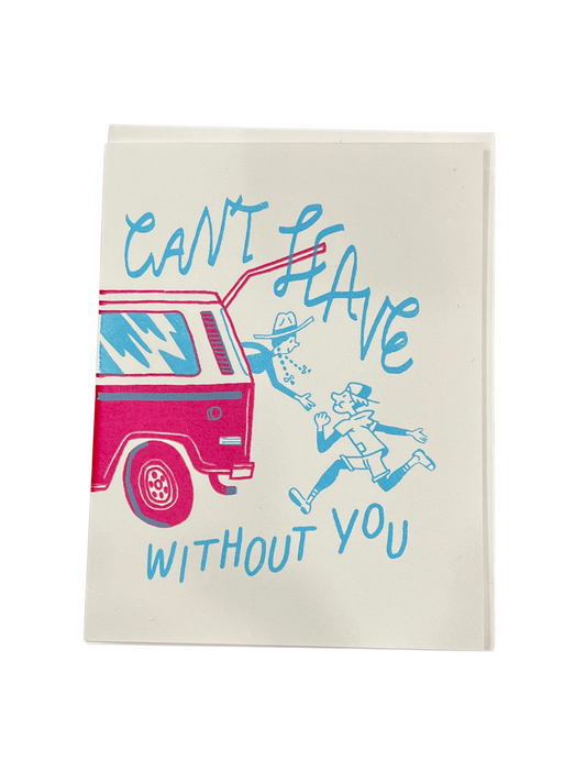 Couple Camper Van Open Card