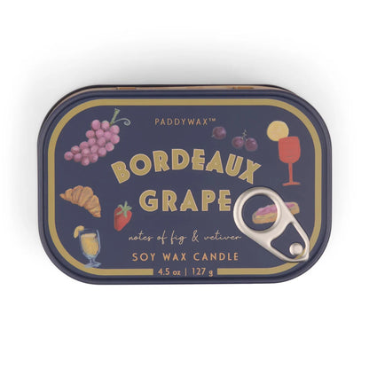 Bistro Tin Candle Bordeaux Grape