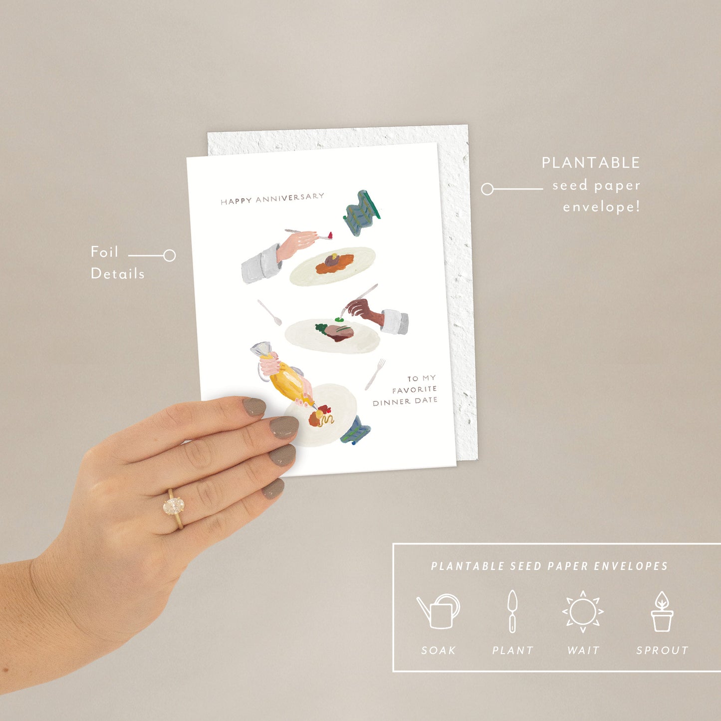 Dinner Date Anniversary Card