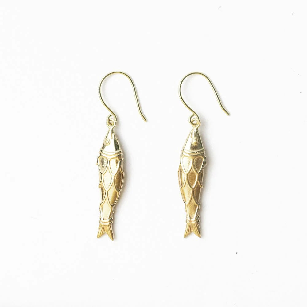 Sally Fish Dimensional Dangle Earrings