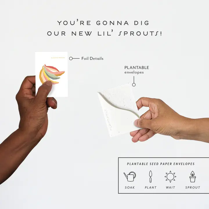 Bananas Sprout Mini Greeting Card