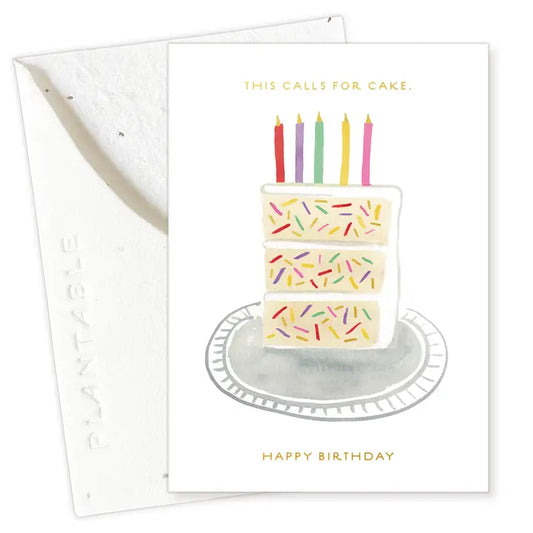 Birthday Slice Sprout Mini Greeting Card