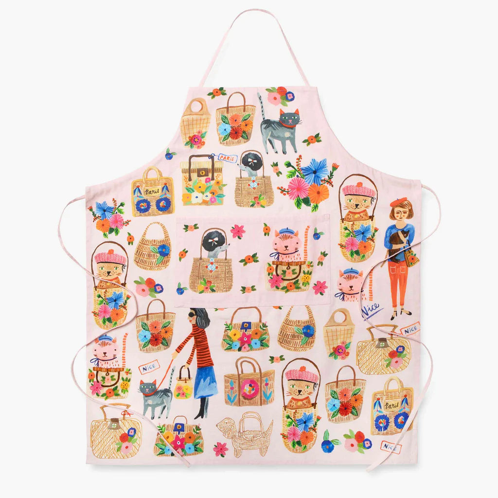 Ooh La La Cats Cotton Apron