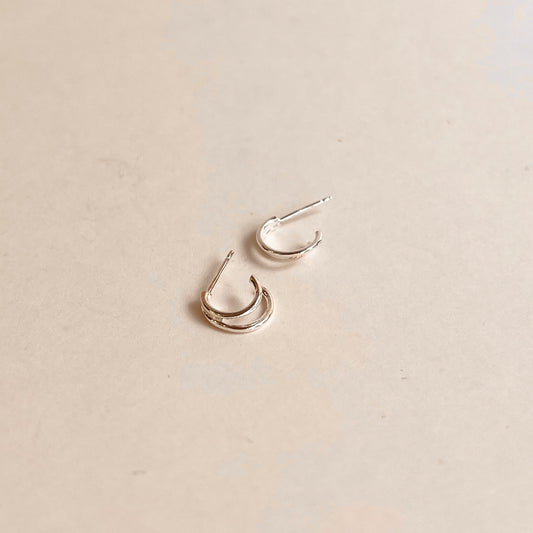 Tiny Wire Double Hook Earrings