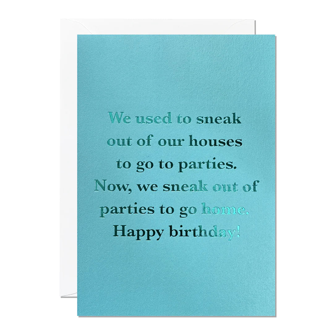 Sneaking Out Birthday Card Card