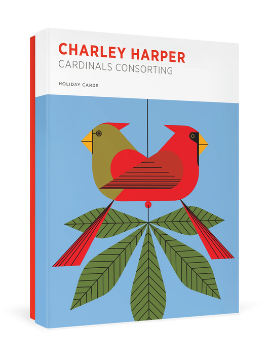 Charley Harper Cardinals Consorting Holiday Boxed Cards