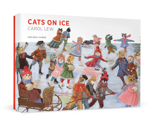 Carol Lew Cats On Ice Holiday Boxed Cards