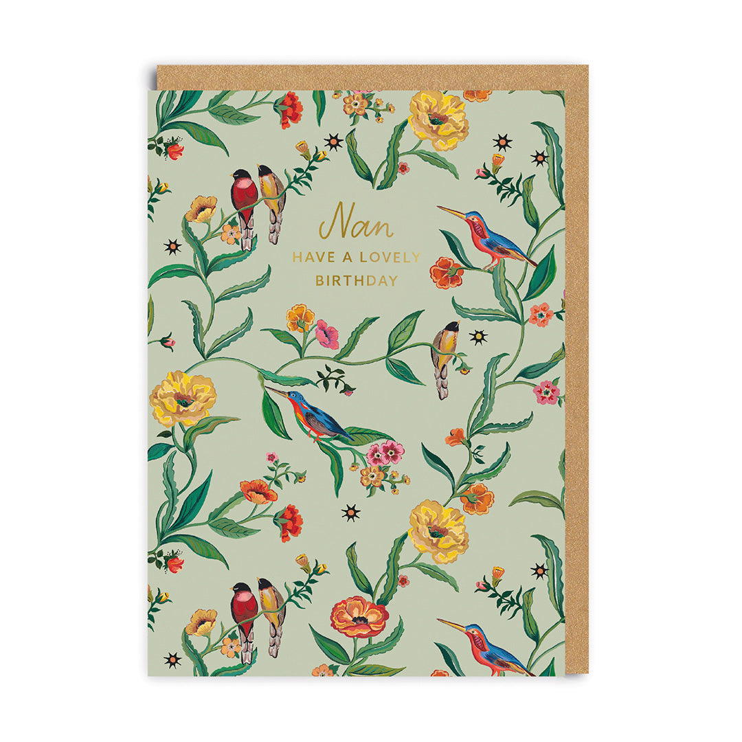 Nan Summer Birds Birthday Card