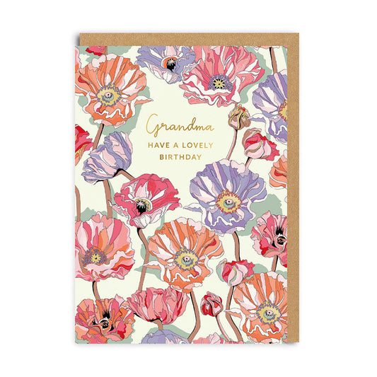 Grandma Poppy Birthday Card