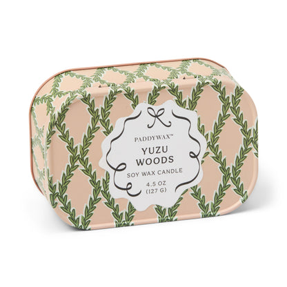 Cherie Printed Tin Yuzu Woods Candle