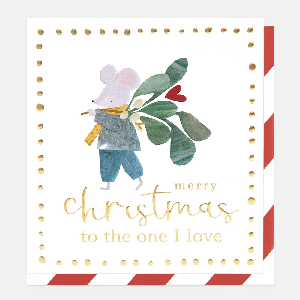 Merry Christmas Mouse One i love Card