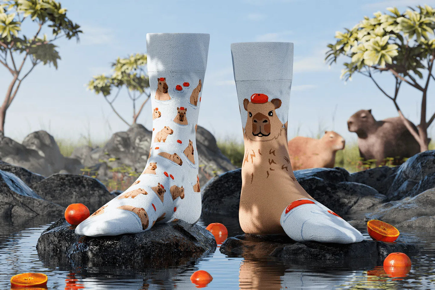 Capybara Crew Socks
