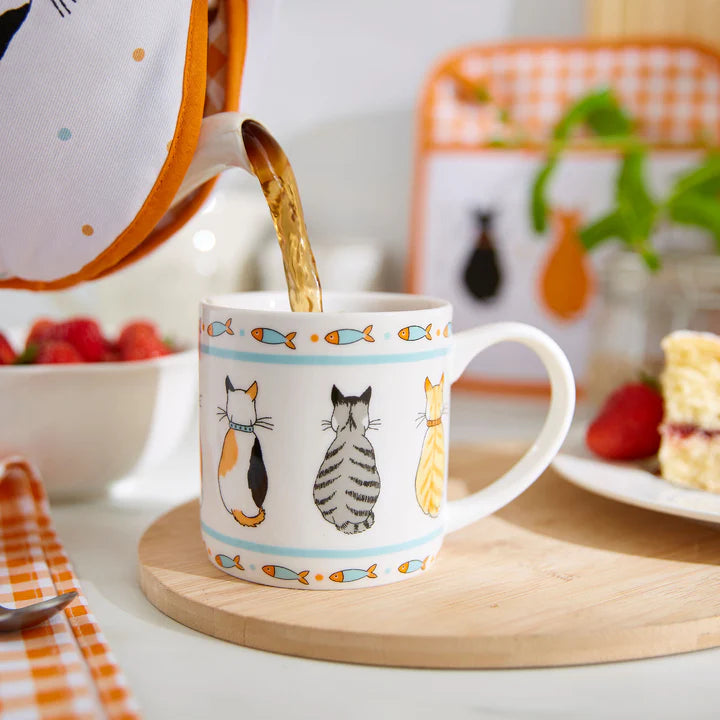Cats In Waiting New Bone China Mug
