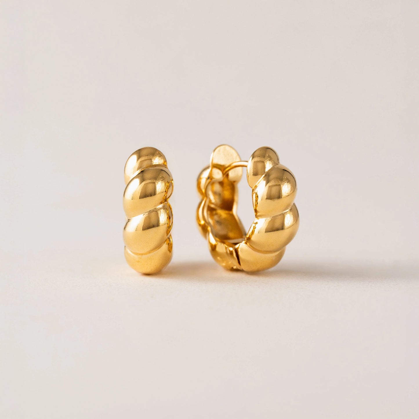 Croissant Puff Hoop Earrings