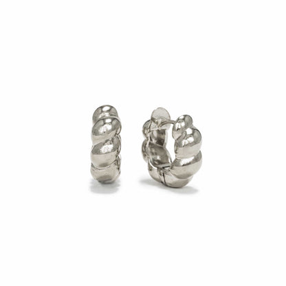 Croissant Puff Hoop Earrings