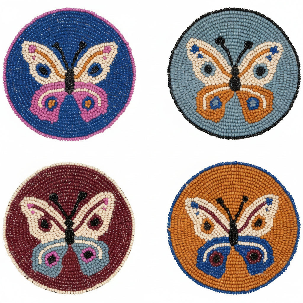 Aurora Beaded Coasters Set of 4