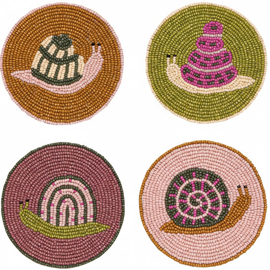 Gardenland Hand-Beaded Coaster Set