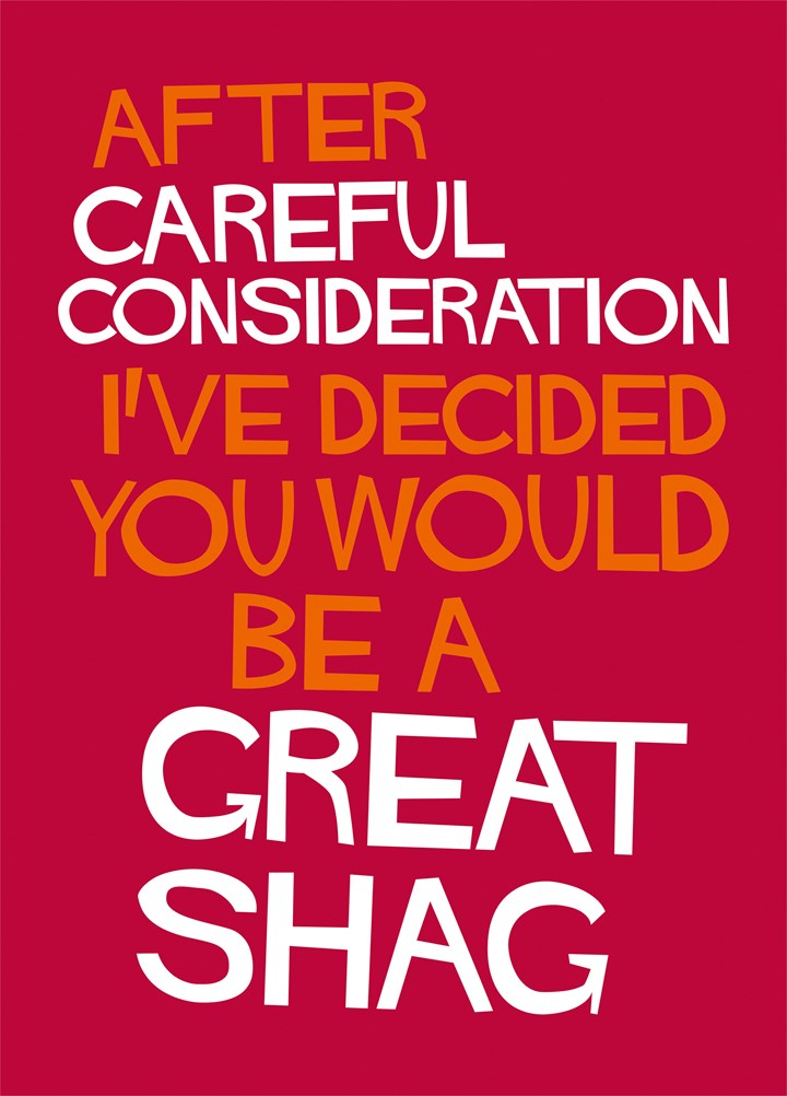 Dean Morris Great Shag Love Card