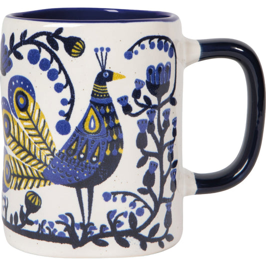 Peacock Perch Designer Series Stoneware Mug