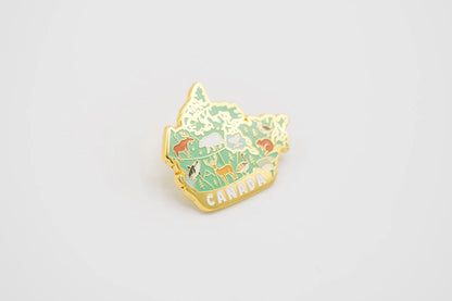 @10 Map of Canada Enamel Pin