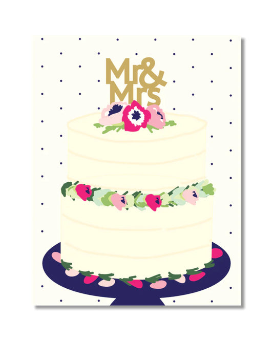 Mr & Mrs Cake Card