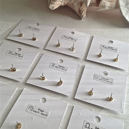 Aries Zodiac Stud Earring