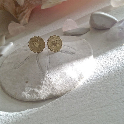 Cancer Zodiac Stud Earring