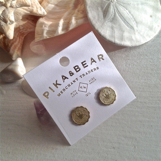 Cancer Zodiac Stud Earring