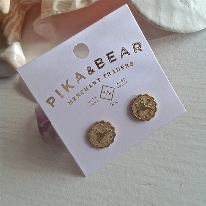 Leo Zodiac Stud Earring