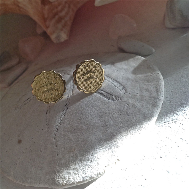 Pisces Zodiac Stud Earring