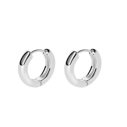 Natasha Silver Hoop Earrings