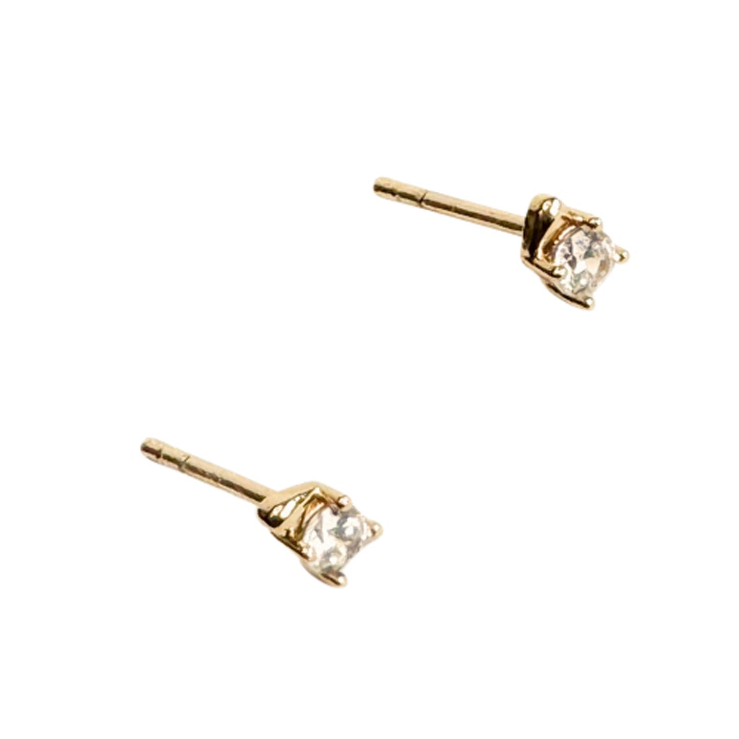 Seraphina Gold Stone Stud Earrings