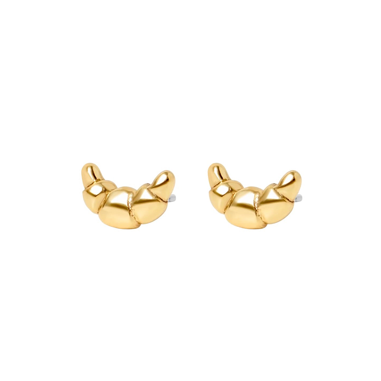 Brioche Gold Stud Earrings