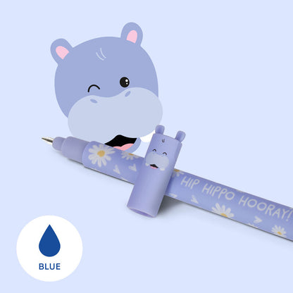 Animal Head Erasable Pen - Hippo